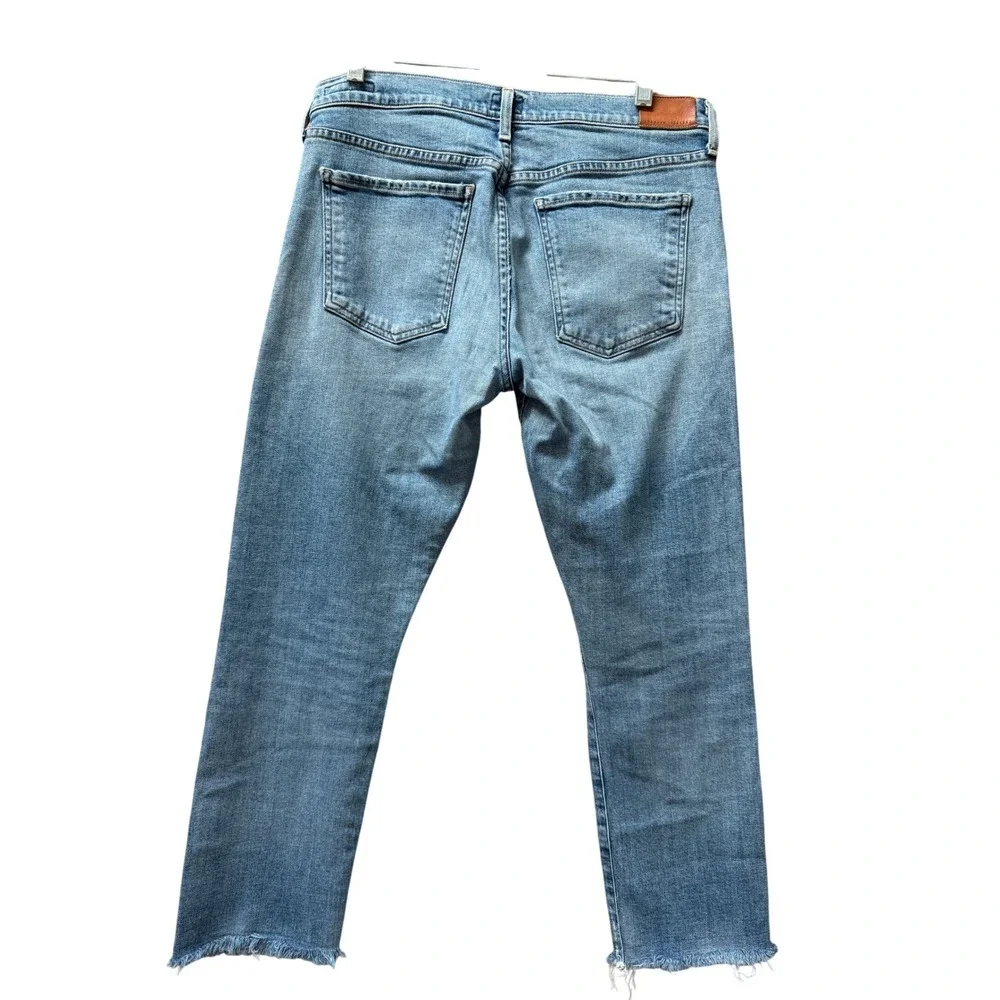 Citizens of Humanity Emerson Slim Boy Friend Jeans Distressed Light Wash Cropped